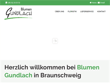 Tablet Screenshot of blumen-gundlach.de